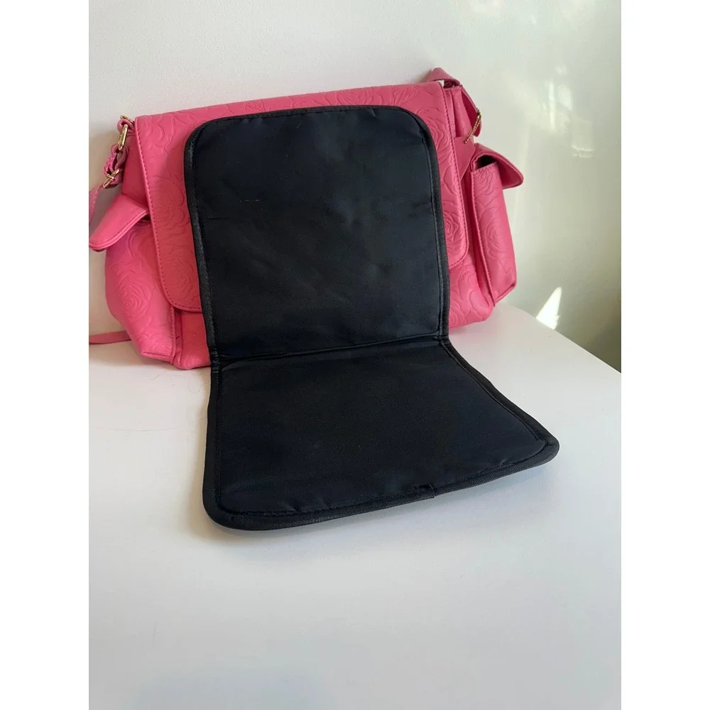 Lot‎ of 2 Style by Leigha Embossed Rose Diaper Bags - Pink & Lavender Purple